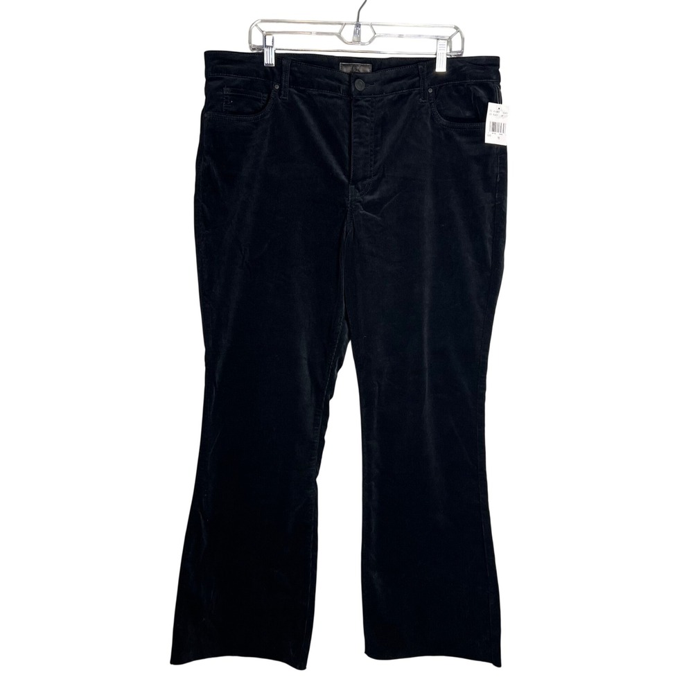 KUT from the Kloth HR Kelsey Fab Ab Ankle Flare Pant Sz 16 Black Corduroy NWT